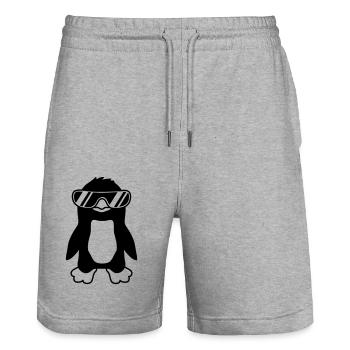 Cool Design Sonnenbrille Pinguin - Stanley/Stella Unisex Bio Joggingshorts Trainer  - Grau meliert - Vorne - Nik (191cm) & Marisol (170cm)