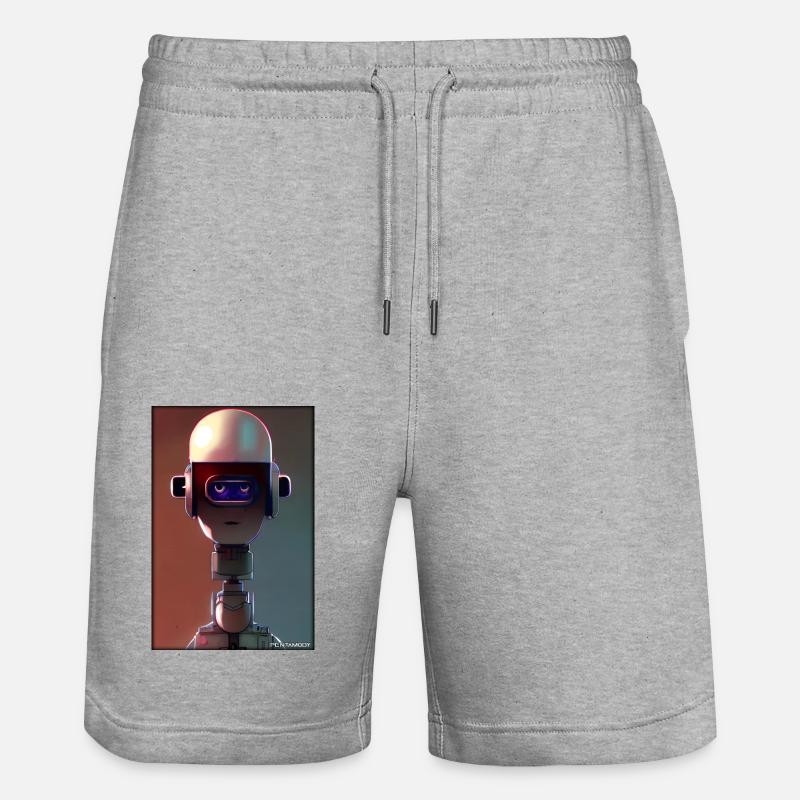 Robot Future Technology Science Android - Short de jogging bio TRAINER Stanley/Stella unisexe - gris chiné