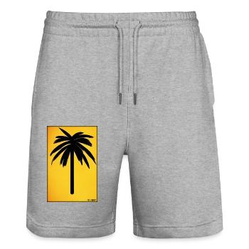 Palm Beach Holiday Summer Sun Sea Travel Holidays - Stanley/Stella Trainer Unisex Organic Jogging Shorts - heather grey - Front - Nik (191cm) & Marisol (170cm)
