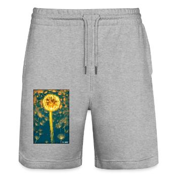 Dandelion Dandelion Asteraceae Flower Spring - Stanley/Stella Trainer Unisex Organic Jogging Shorts - heather grey - Front - Nik (191cm) & Marisol (170cm)
