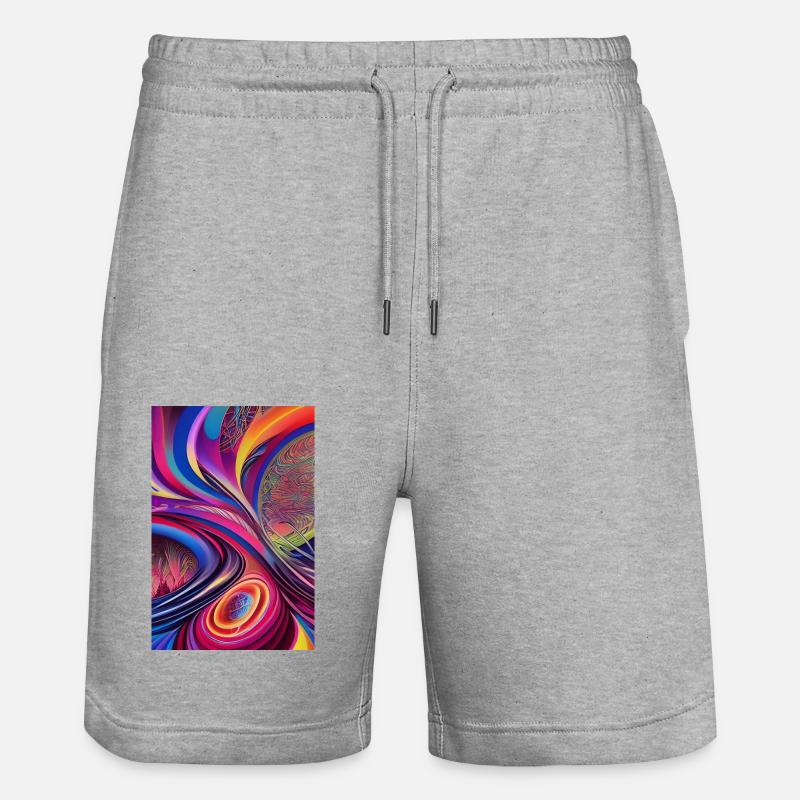 Abstrakte Kunst - Stanley/Stella Unisex Bio Joggingshorts Trainer  - Grau meliert
