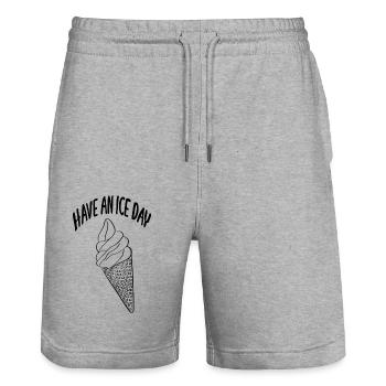 Have an ice day - Stanley/Stella Unisex Bio Joggingshorts Trainer  - Grau meliert - Vorne - Nik (191cm) & Marisol (170cm)