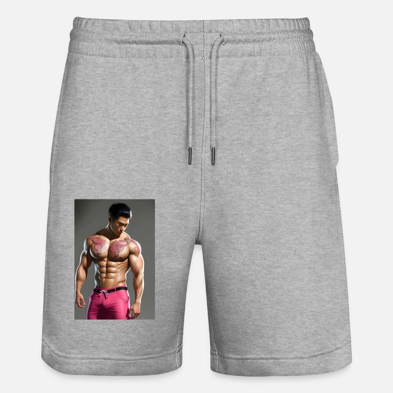 Dragon Rose - Short de jogging bio TRAINER Stanley/Stella unisexe - gris chiné