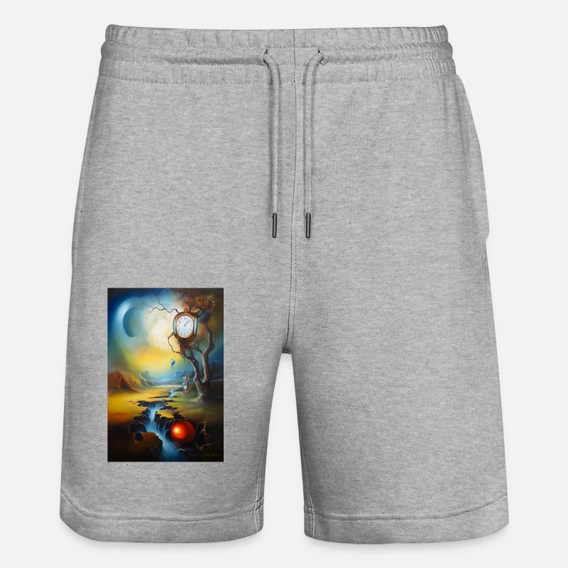 Die Zeit läuft - Stanley/Stella Unisex Bio Joggingshorts Trainer  - Grau meliert