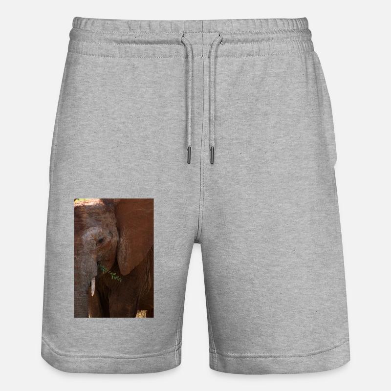 Éléphant - Short de jogging bio TRAINER Stanley/Stella unisexe - gris chiné