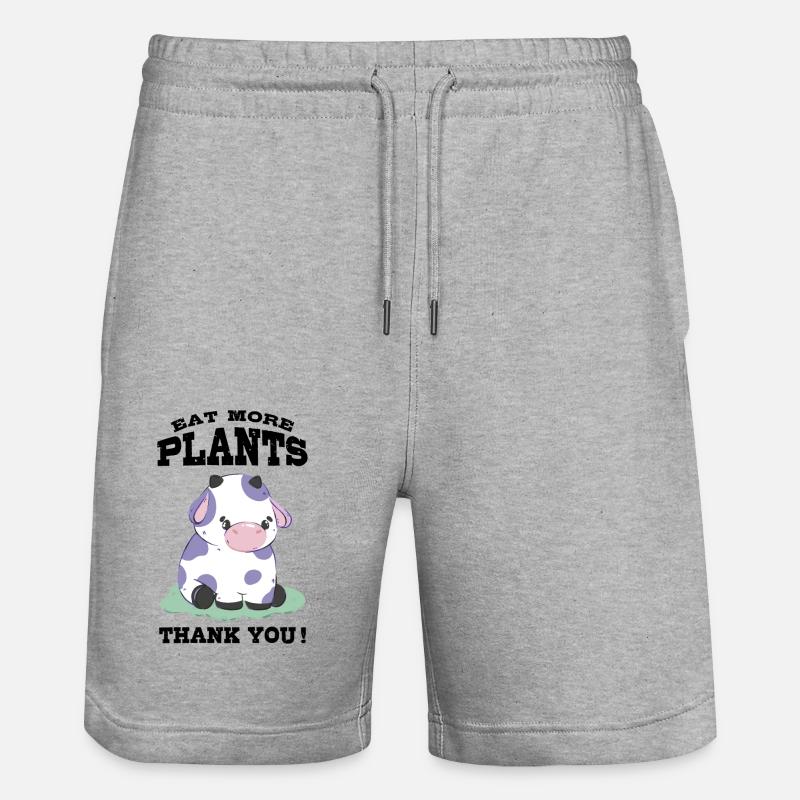 Mangez plus de plantes - Short de jogging bio TRAINER Stanley/Stella unisexe - gris chiné