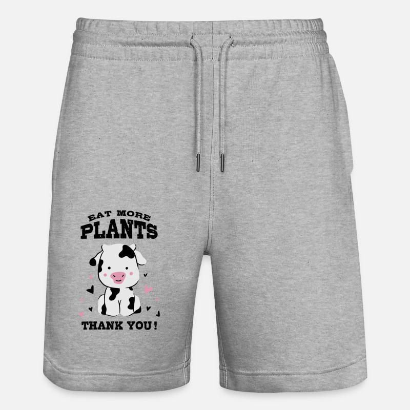 Mangez plus de plantes - Short de jogging bio TRAINER Stanley/Stella unisexe - gris chiné
