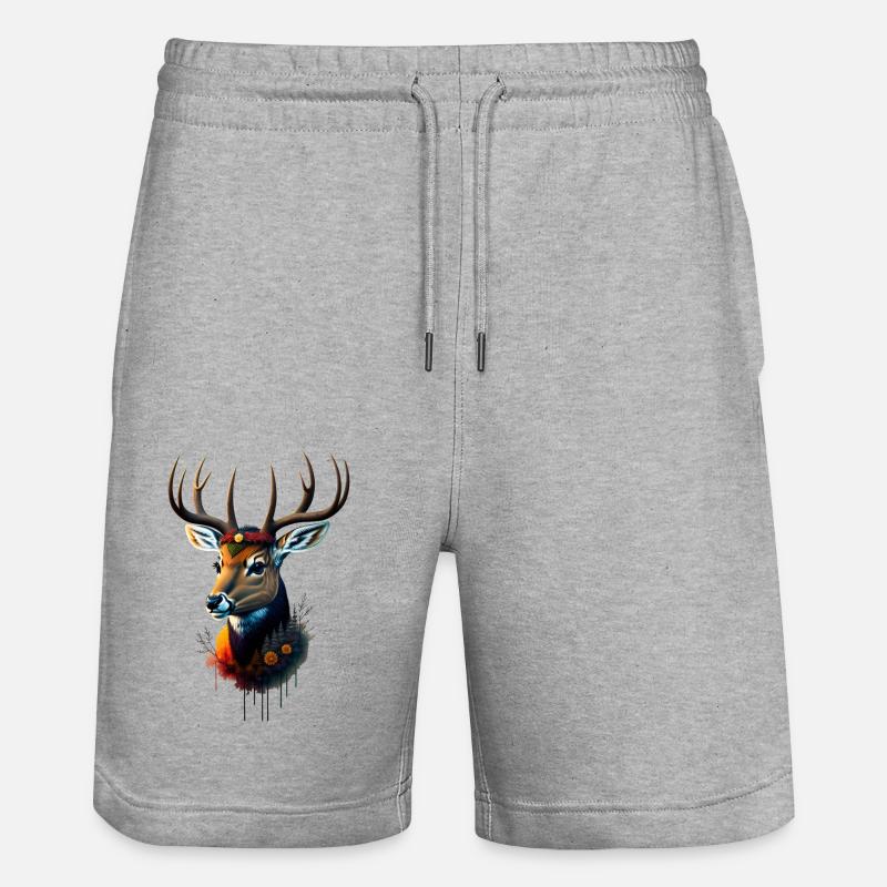 Cerf - Short de jogging bio TRAINER Stanley/Stella unisexe - gris chiné