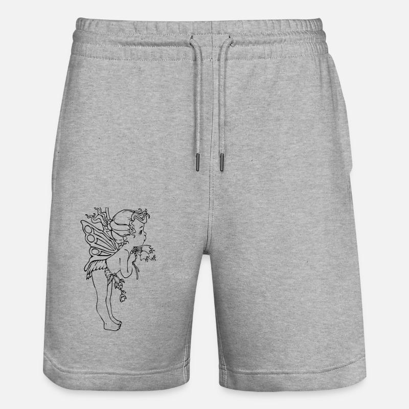 Engel Amor Elf - Stanley/Stella Unisex Bio Joggingshorts Trainer  - Grau meliert