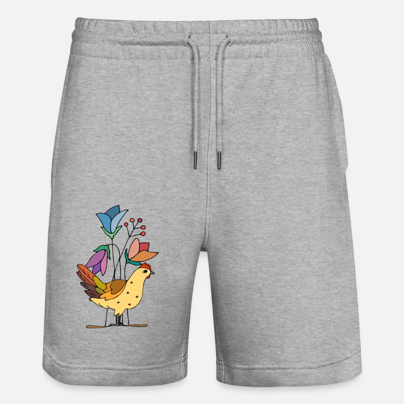 Poule - Short de jogging bio TRAINER Stanley/Stella unisexe - gris chiné
