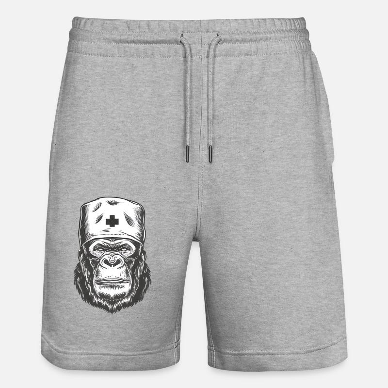 Gorille - Short de jogging bio TRAINER Stanley/Stella unisexe - gris chiné