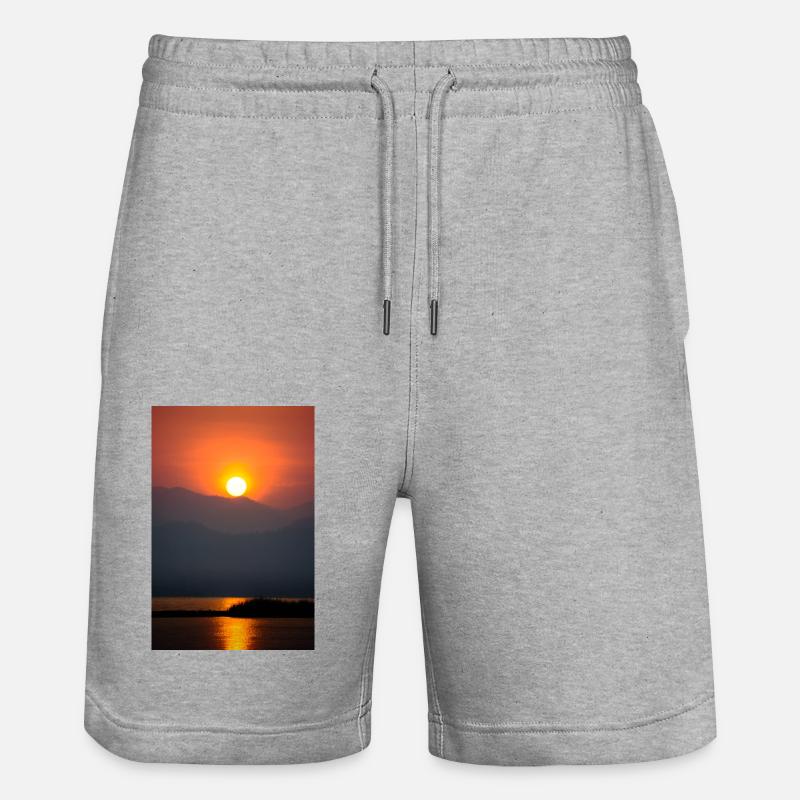 Lever du soleil - Short de jogging bio TRAINER Stanley/Stella unisexe - gris chiné