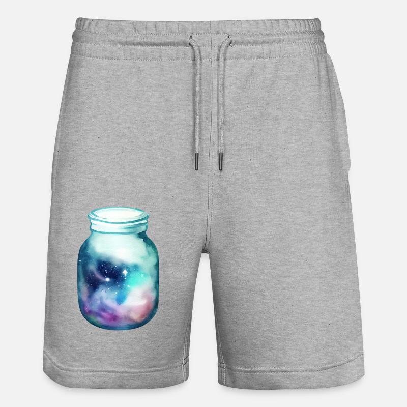 Espace dans un bocal - Short de jogging bio TRAINER Stanley/Stella unisexe - gris chiné