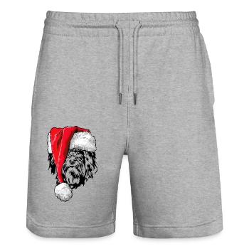 Santa Havaneser Weihnachten Hunde Hund Wilsigns - Stanley/Stella Unisex Bio Joggingshorts Trainer  - Grau meliert - Vorne - Nik (191cm) & Marisol (170cm)