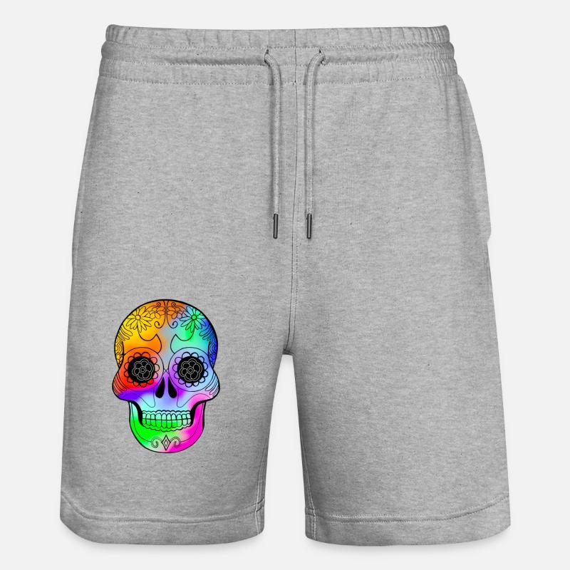 Einheits-Schädel - Stanley/Stella Unisex Bio Joggingshorts Trainer  - Grau meliert