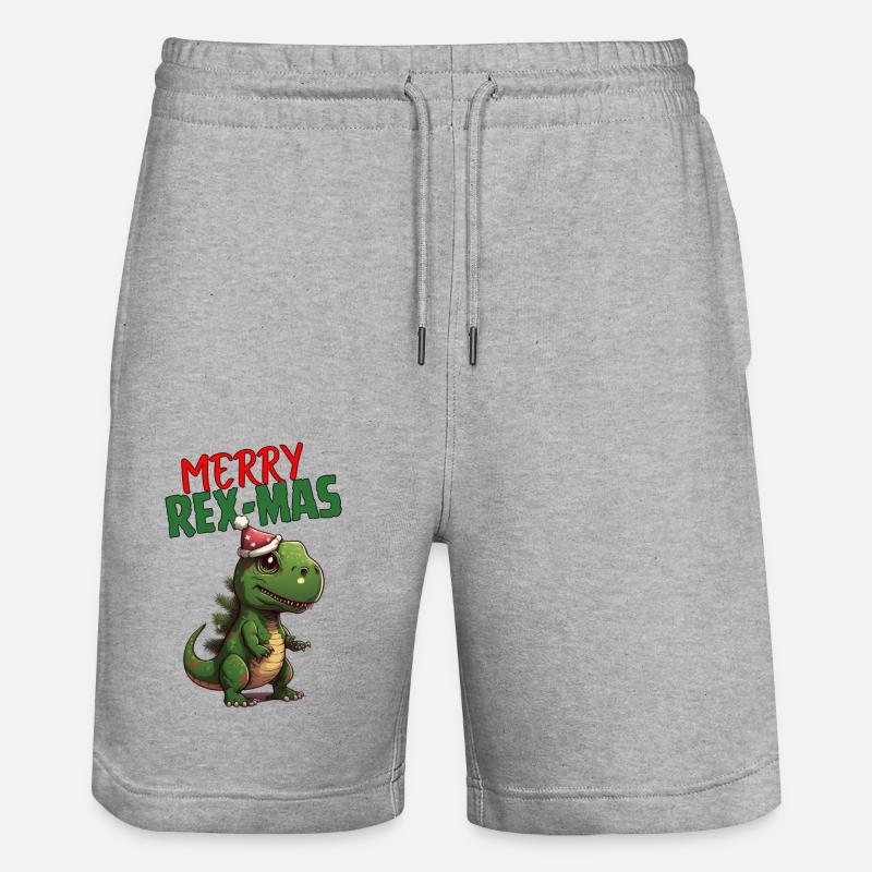 Joyeux Rex-Mas - Short de jogging bio TRAINER Stanley/Stella unisexe - gris chiné