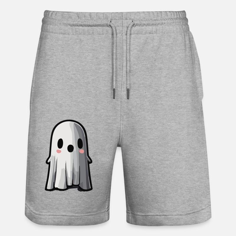 Fantôme mignon / Halloween - Short de jogging bio TRAINER Stanley/Stella unisexe - gris chiné