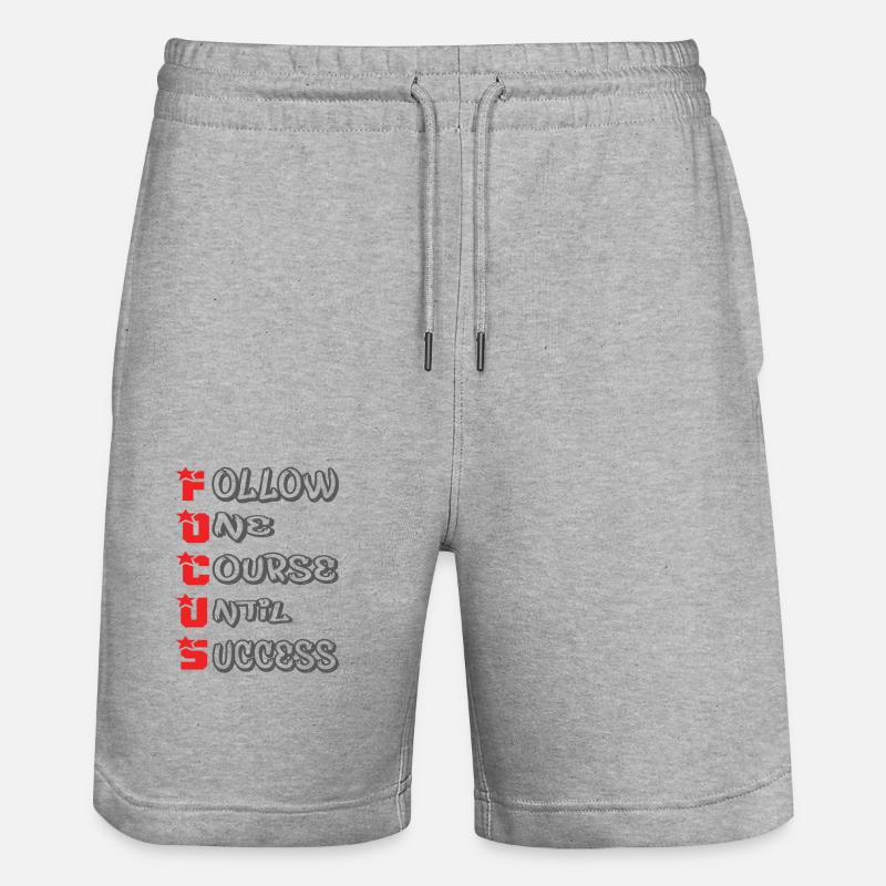 Concentration et succès - Short de jogging bio TRAINER Stanley/Stella unisexe - gris chiné