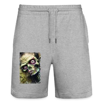 Graffiti Street Art Spray Couleurs Cool Artiste Rétro - Short de jogging bio TRAINER Stanley/Stella unisexe - gris chiné - Devant - Nik (191cm) & Marisol (170cm)