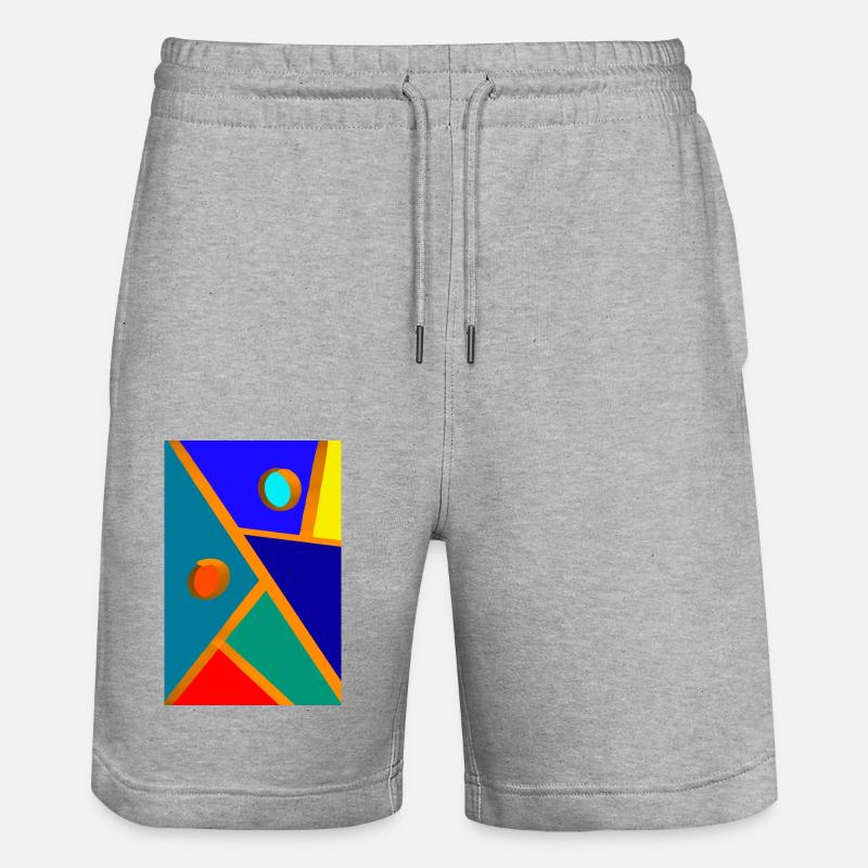 Art abstrait - Short de jogging bio TRAINER Stanley/Stella unisexe - gris chiné