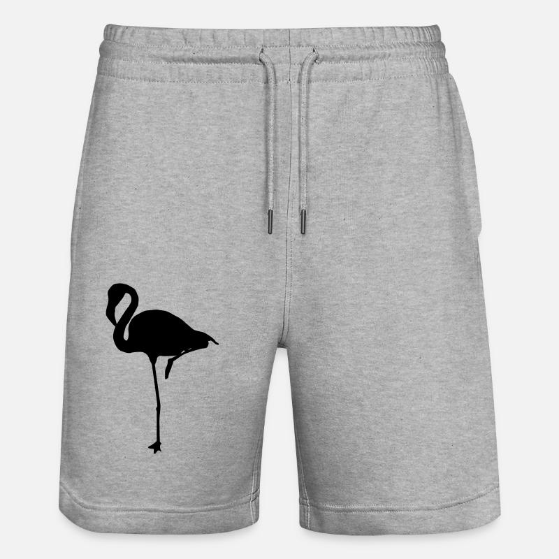 Flamants roses - Short de jogging bio TRAINER Stanley/Stella unisexe - gris chiné