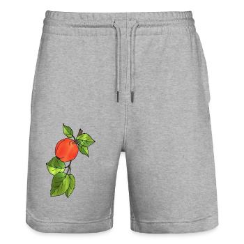 Pomme - Short de jogging bio TRAINER Stanley/Stella unisexe - gris chiné - Devant - Nik (191cm) & Marisol (170cm)