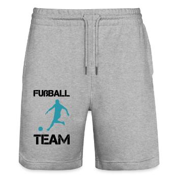 fußball team - Stanley/Stella Unisex Bio Joggingshorts Trainer  - Grau meliert - Vorne - Nik (191cm) & Marisol (170cm)