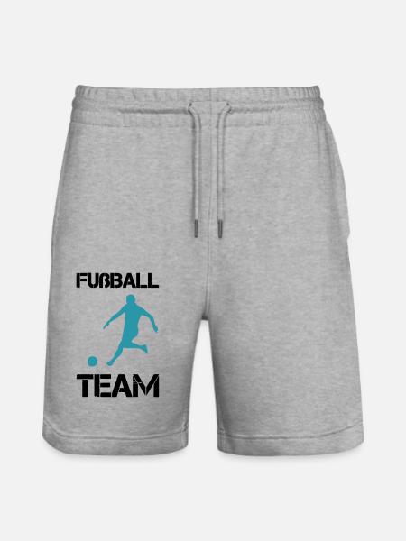 fußball team - Stanley/Stella Unisex Bio Joggingshorts Trainer  - Grau meliert