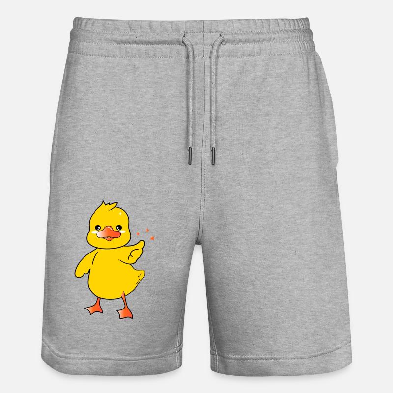 Mignon bébé canard personnage 2 - Short de jogging bio TRAINER Stanley/Stella unisexe - gris chiné