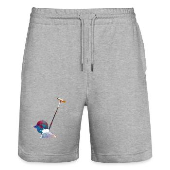 Polo sport art #polo #sport - Short de jogging bio TRAINER Stanley/Stella unisexe - gris chiné - Devant - Nik (191cm) & Marisol (170cm)