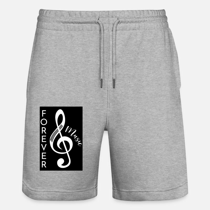 Forever Musik-Poster - Stanley/Stella Unisex Bio Joggingshorts Trainer  - Grau meliert