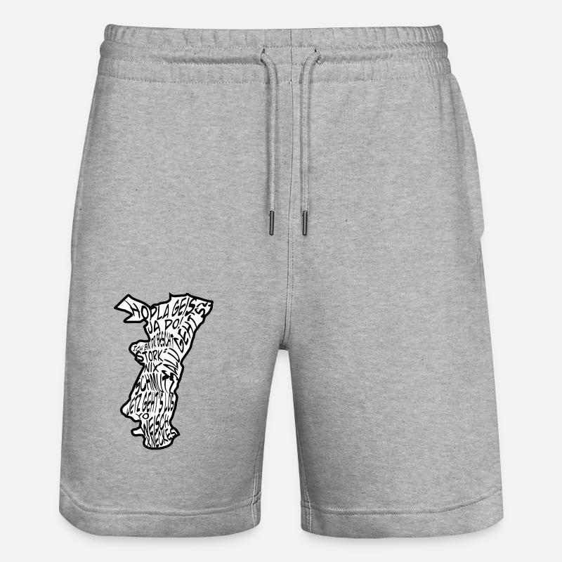 Région Alsace expression - Short de jogging bio TRAINER Stanley/Stella unisexe - gris chiné