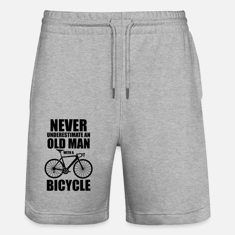Drôle de dicton de bicyclette - Short de jogging bio TRAINER Stanley/Stella unisexe - gris chiné