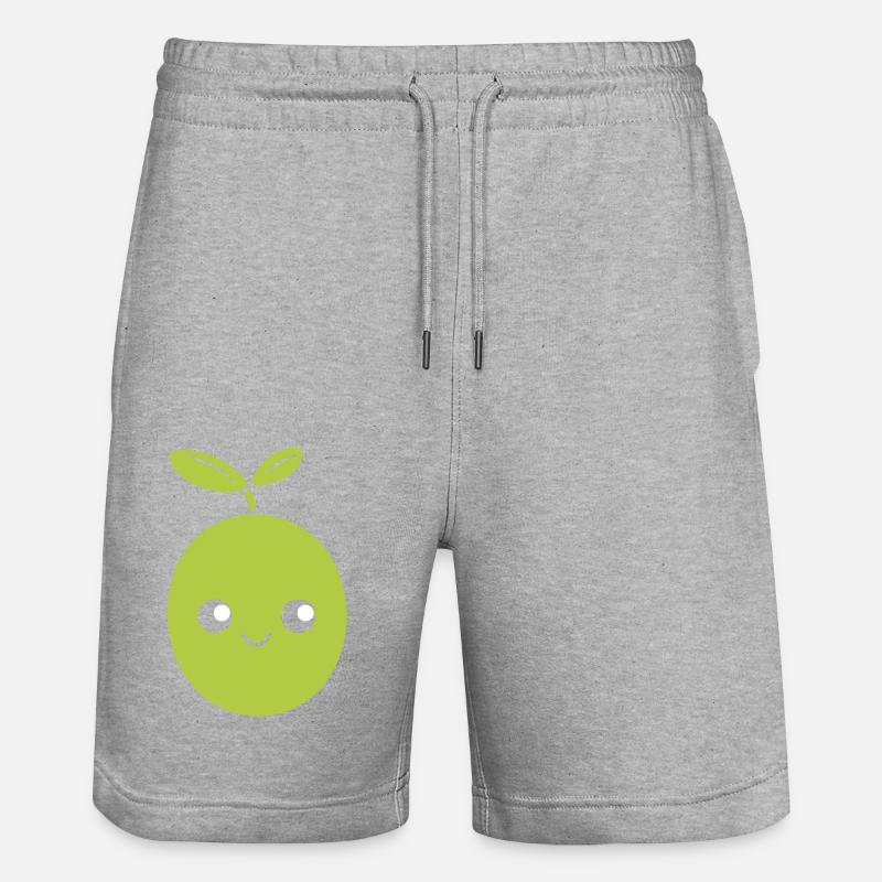 Olive - Stanley/Stella Unisex Bio Joggingshorts Trainer  - Grau meliert