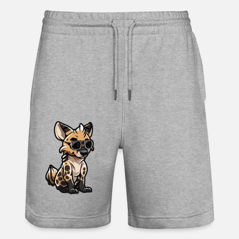 Hyène Bande Dessinée Cool - Short de jogging bio TRAINER Stanley/Stella unisexe - gris chiné