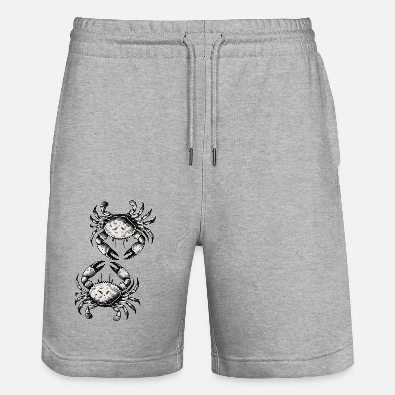 Crabe Crabe - Short de jogging bio TRAINER Stanley/Stella unisexe - gris chiné