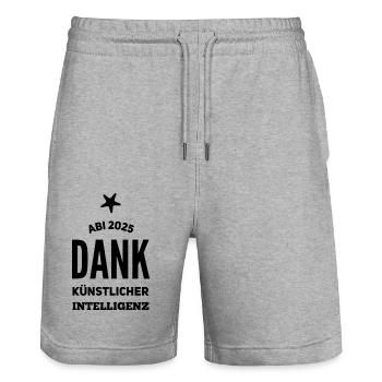 typorama - Stanley/Stella Unisex Bio Joggingshorts Trainer  - Grau meliert - Vorne - Nik (191cm) & Marisol (170cm)