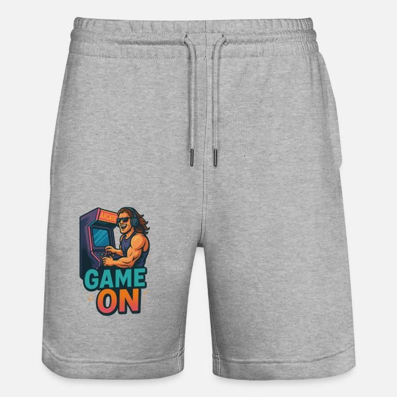 Puissance Arcade - Short de jogging bio TRAINER Stanley/Stella unisexe - gris chiné
