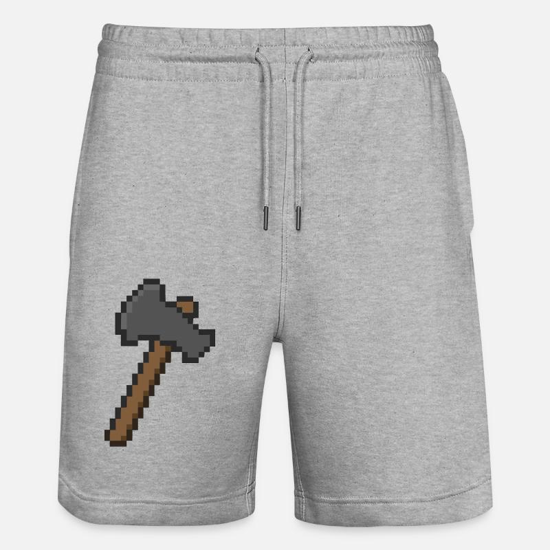 Hache Pixel - Short de jogging bio TRAINER Stanley/Stella unisexe - gris chiné