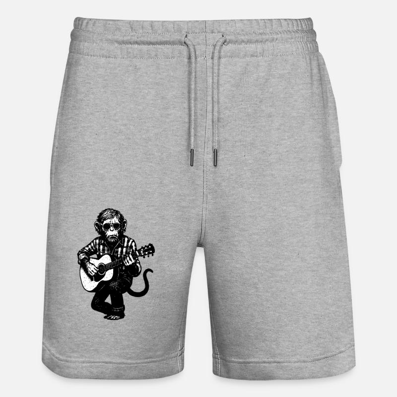 Guitare The Monkey Dace Band - Short de jogging bio TRAINER Stanley/Stella unisexe - gris chiné
