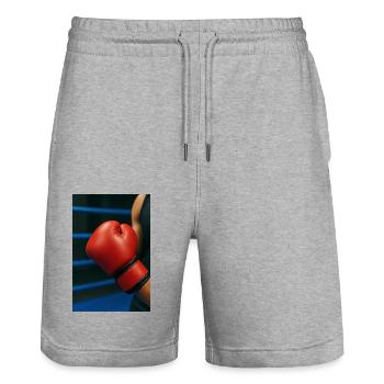 Boxen - Handschuh - Stanley/Stella Unisex Bio Joggingshorts Trainer  - Grau meliert - Vorne - Nik (191cm) & Marisol (170cm)