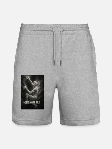 One more try. - Stanley/Stella Unisex Bio Joggingshorts Trainer - Grau meliert