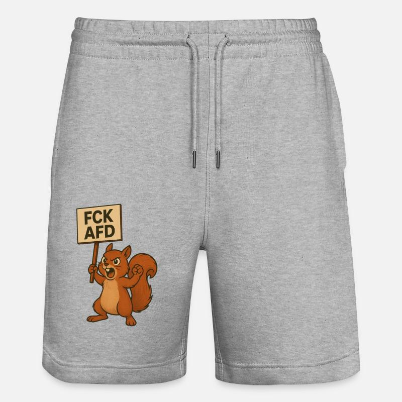 Les animaux sont aussi antifascistes ! - Short de jogging bio TRAINER Stanley/Stella unisexe - gris chiné