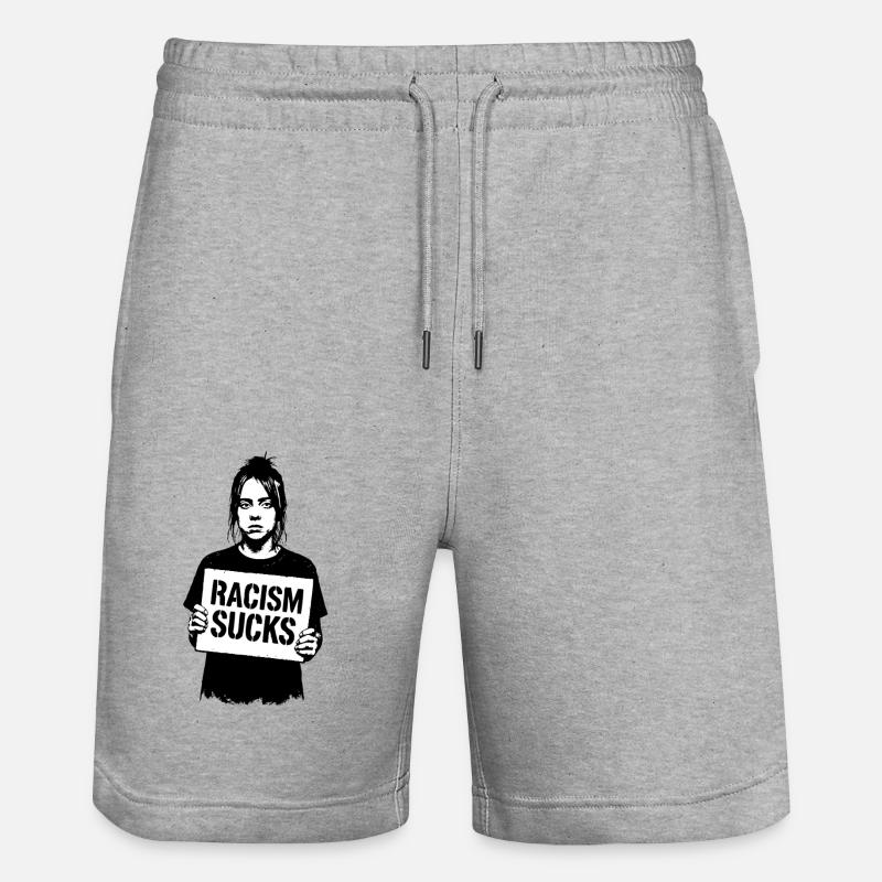 Le racisme craint - Short de jogging bio TRAINER Stanley/Stella unisexe - gris chiné