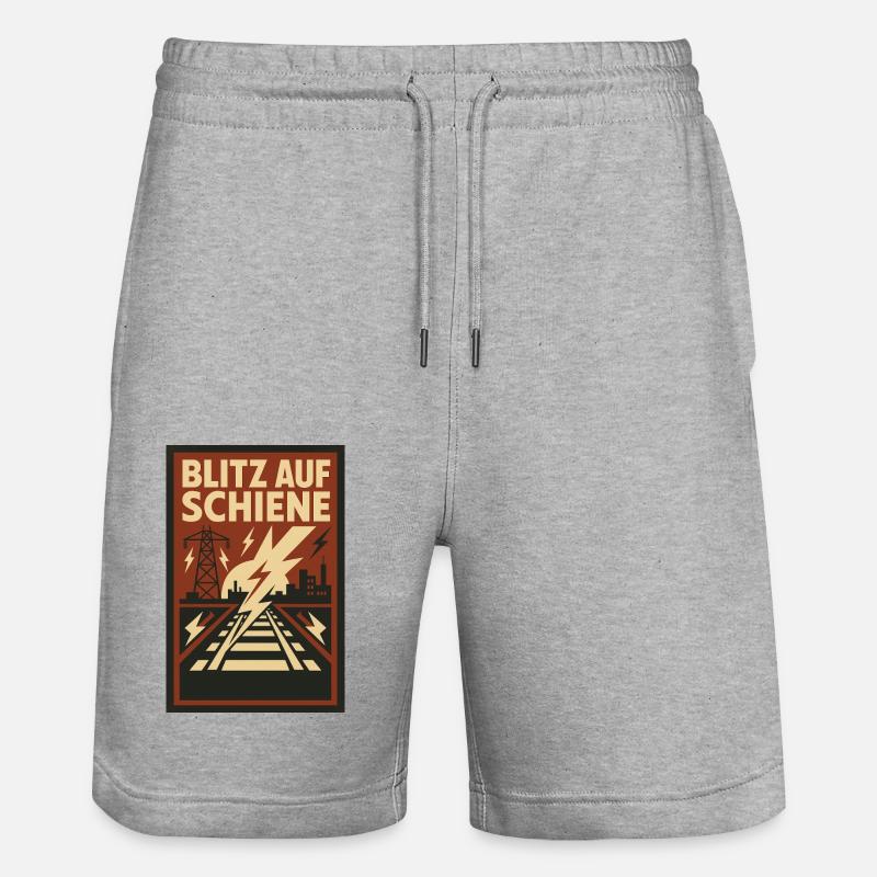 Chemin de fer Blitz - Short de jogging bio TRAINER Stanley/Stella unisexe - gris chiné