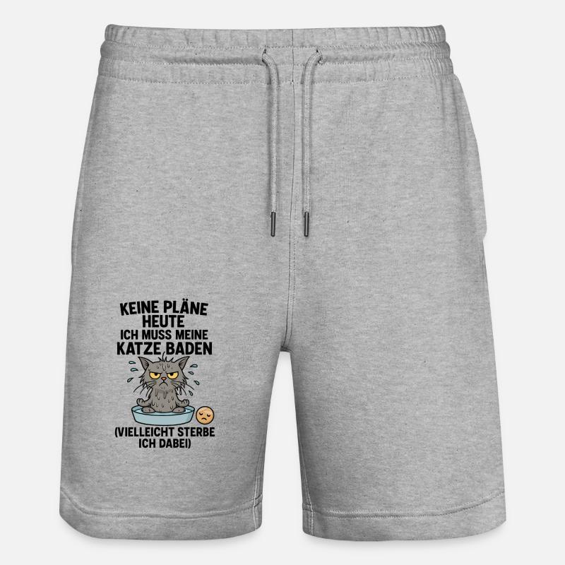 Chat Bain Laver Chat - Short de jogging bio TRAINER Stanley/Stella unisexe - gris chiné