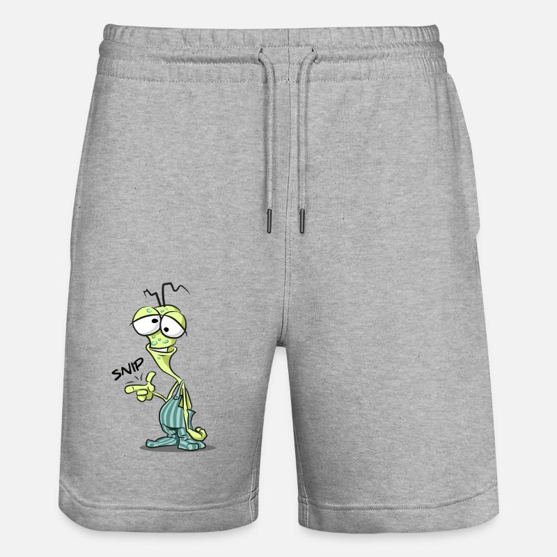 Stupide Alien Comic Charm - Short de jogging bio TRAINER Stanley/Stella unisexe - gris chiné