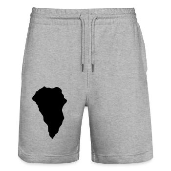 La Palma - Stanley/Stella Unisex Bio Joggingshorts Trainer  - Grau meliert - Vorne - Nik (191cm) & Marisol (170cm)
