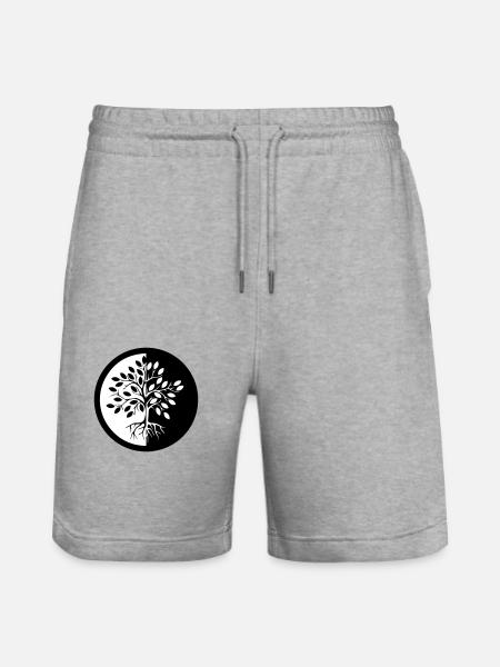 TREE OF LIFE - Stanley/Stella Trainer Unisex Organic Jogging Shorts - heather grey