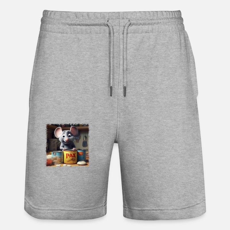 Souris affamée - Short de jogging bio TRAINER Stanley/Stella unisexe - gris chiné